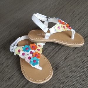 Laura Ashley Toddler Girls Thong Sandals 5